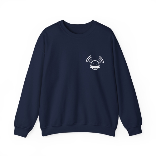 MARCHELAB Unisex Sweatshirt mit Rundhalsausschnitt Marineblau - &quot;Are you ready to (speak) listen now?&quot;