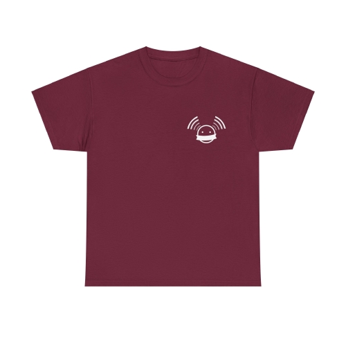 MARCHELAB T-shirt unisexe en coton de couleur bordeaux &quot;Are you ready to (speak) listen now?&quot;