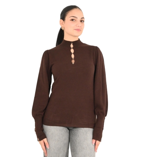 molly bracken maglia donna chocolate LA1619DN