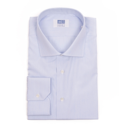 Lamberto Fabbracci Uomo Camicia Blu Bianco