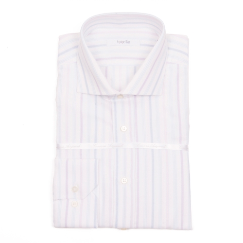 Equipe Man Uomo Camicia Celeste Rosa Viola Bianco