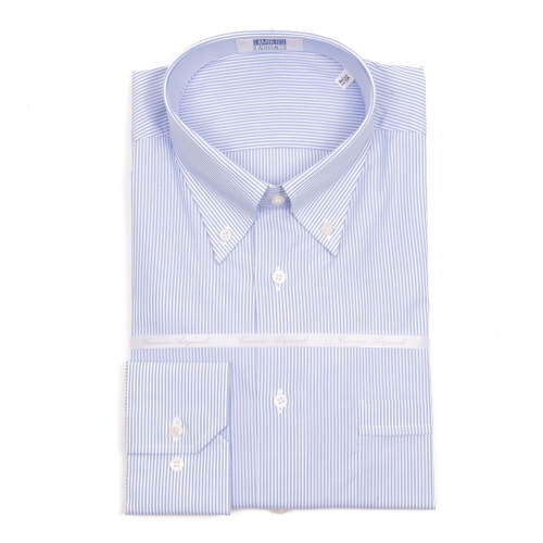 Lamberto Fabbracci Uomo Camicia Celeste Bianco