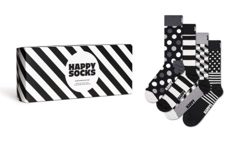 happy socks calzini uomo bianco nero PACK CLASSIC BLACK & WHITE/U