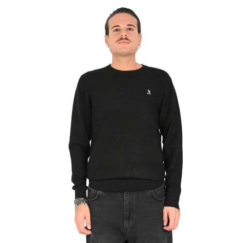 refrigue maglia uomo black CREWNECK WAFLE