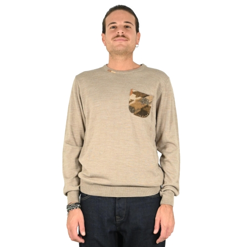 koon maglia uomo beige OMG821EM