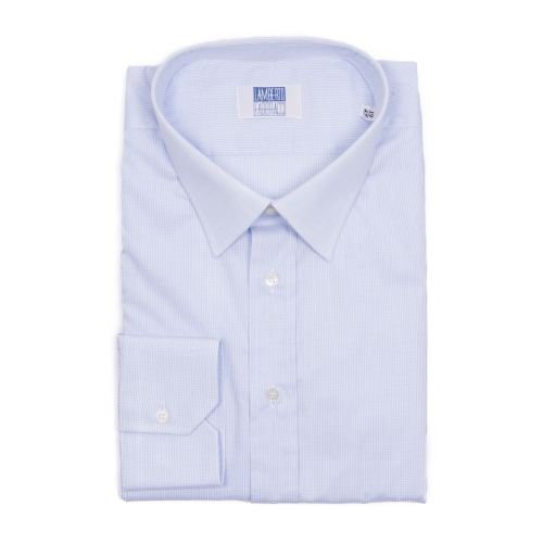 Lamberto Fabbracci Uomo Camicia Blu Bianco
