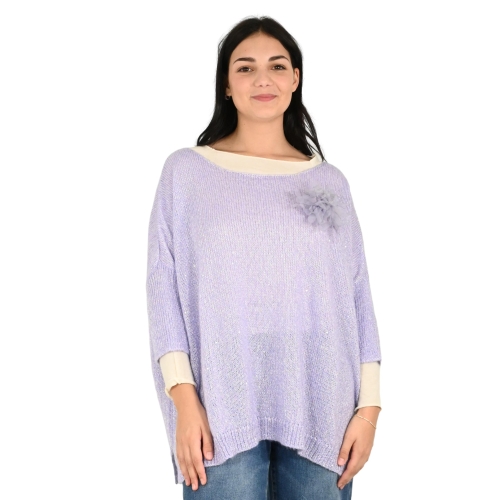 kontatto maglia donna lilla 3M0975C