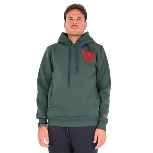 superculture clothing felpa uomo verde bosco A1373