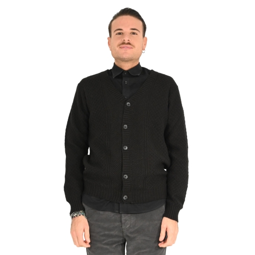 imperial cardigan uomo nero M8857132U2