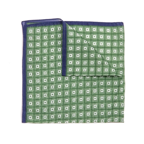 Luigi Borrelli Uomo Pochette Blu Bianco Verde