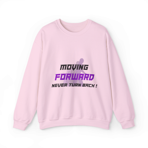 MARCHELAB Felpa girocollo unisex Rosa - &quot;Moving Forward, Never Turn Back!&quot;
