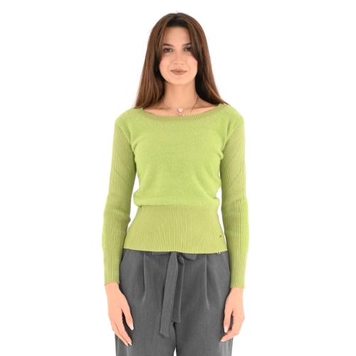 soya knits maglia donna verde SK 2466