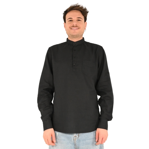 squad2 camicia uomo nero SH303