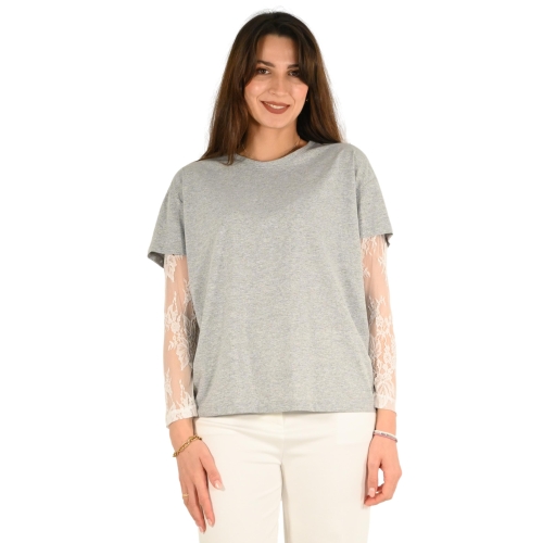 dixie t-shirt donna grigio T262W117