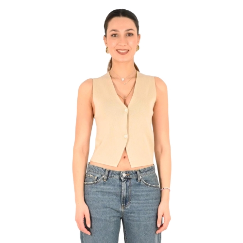vicolo gilet donna beige 22075D