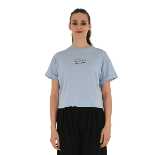 the lulù t-shirt donna celeste TLL5888
