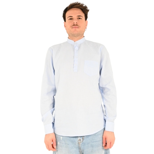 squad2 camicia uomo celeste SH303