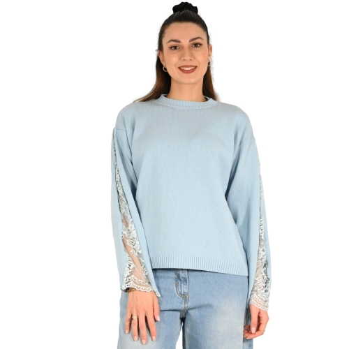 vicolo maglia donna celeste 77045D