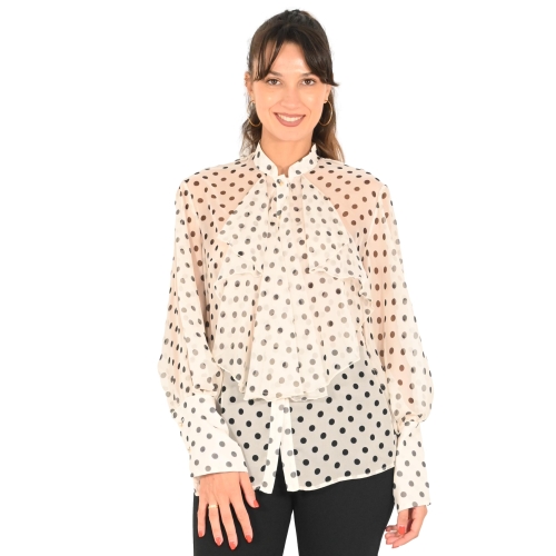 imperial camicia donna panna nero CNE5KHD