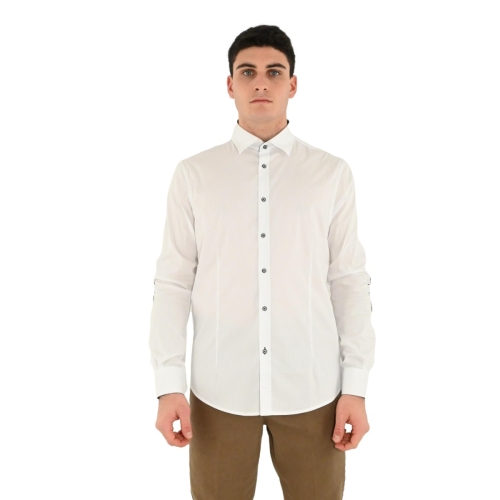 paolo di matteo camicia uomo bianco nero 2801 2724