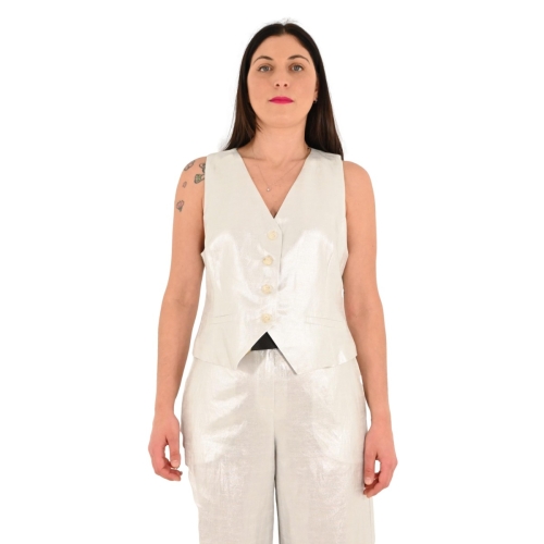 tensione in gilet donna bianco 23D6575