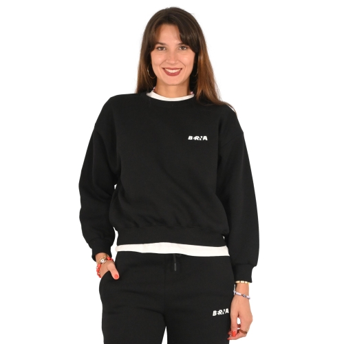 berna felpa donna nero W 254175