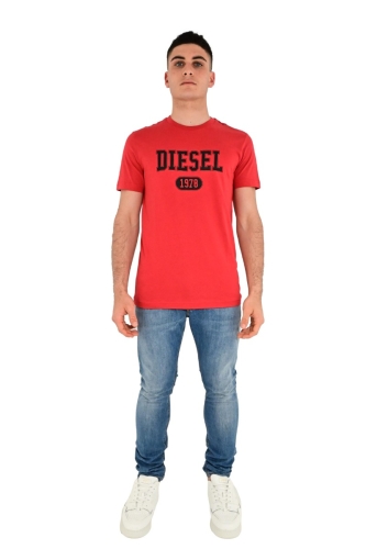 diesel t-shirt uomo rosso T-DIEGOR-K46