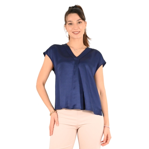 rinascimento blusa donna blu navy CFC0122678003