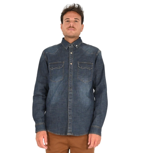 berna camicia uomo denim scuro M 252304