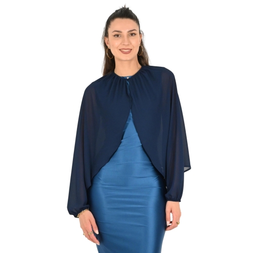 kontatto coprispalle donna blu YM1025F