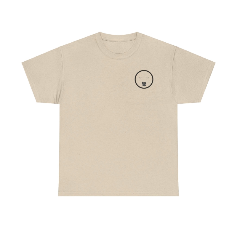 MARCHELAB T-Shirt unisexe en coton beige «LIFE'S SHORT»
