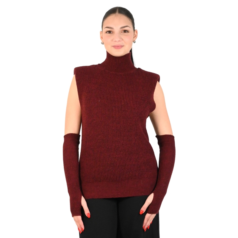 kontatto gilet donna bordeaux 3M1087NI