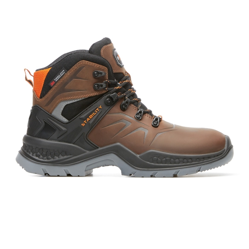 Exena Storm EVEREST_BROWN S3 CI WR SRC A0206V103 Zapatos de Seguridad Hombre Marrón