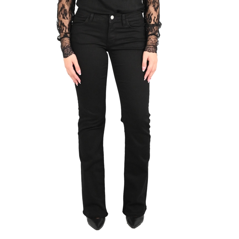 pont denim jeans donna denim nero F003