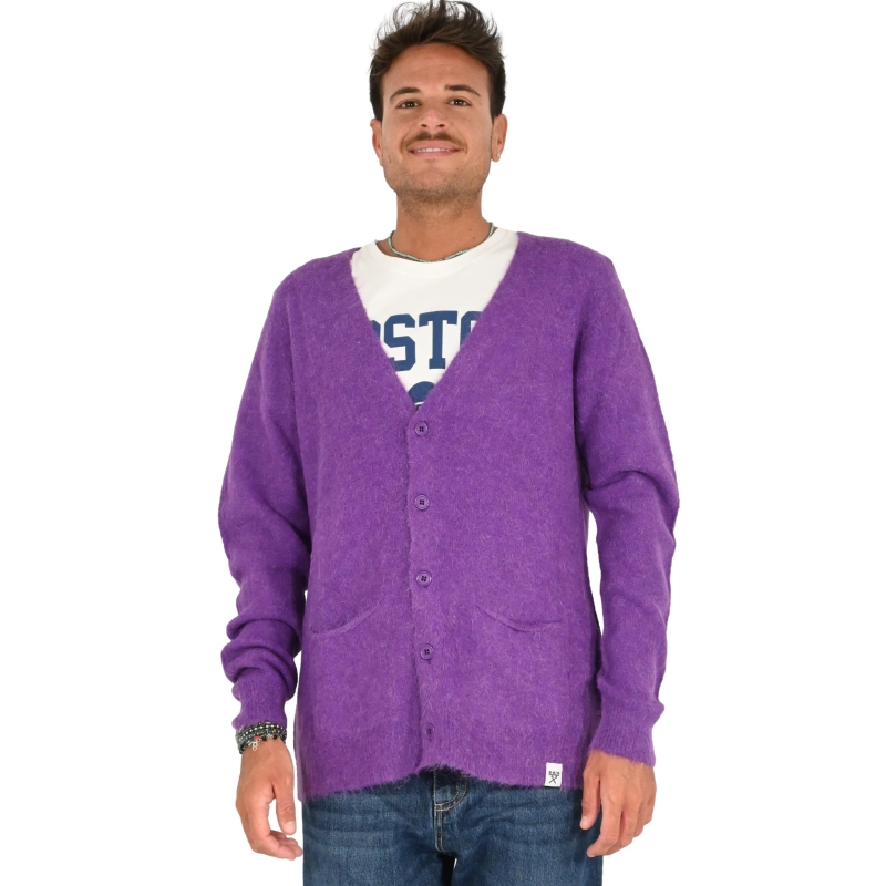 berna cardigan uomo viola M 252038