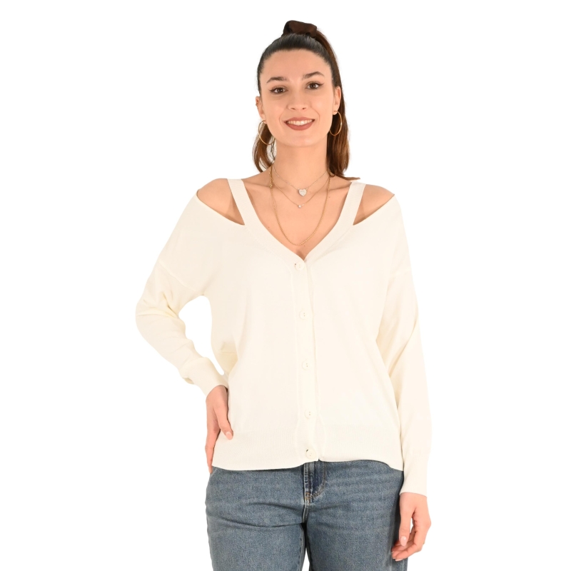 kontatto cardigan donna panna 3M0550C