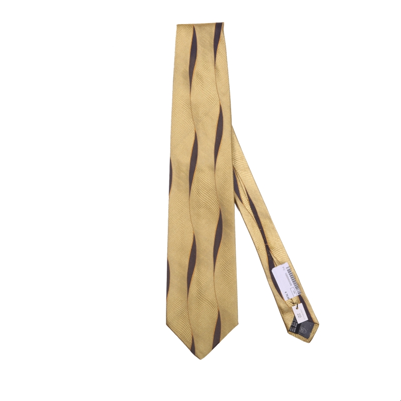 Bevilacqua Uomo Cravatta Marrone Giallo