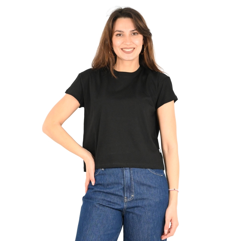 please t-shirt donna nero T8555MOD32