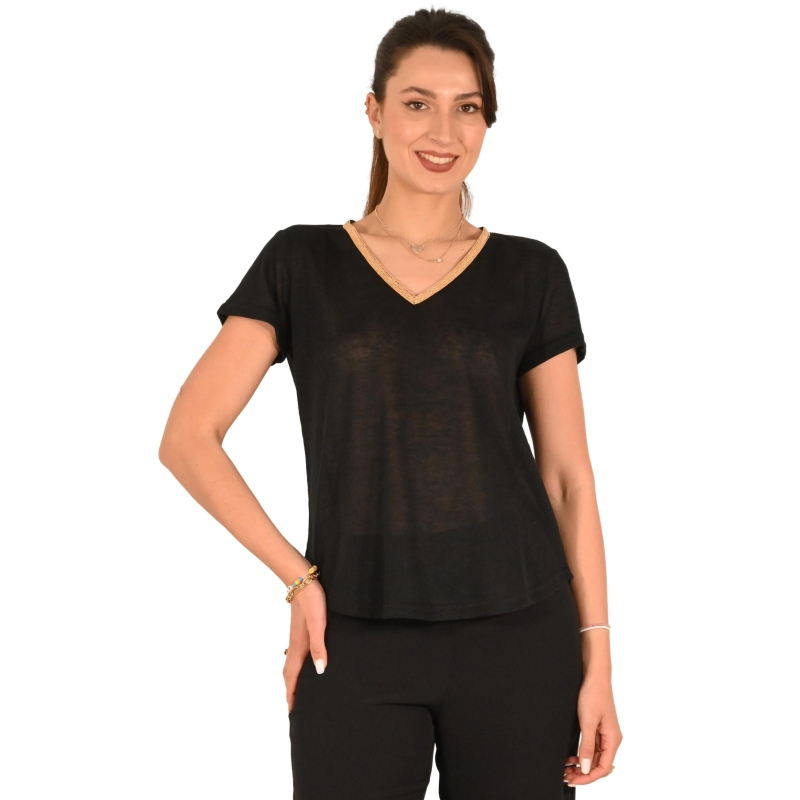 molly bracken t-shirt donna black T427DP