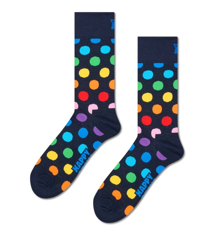 happy socks calzini uomo blu BIG DOT/U