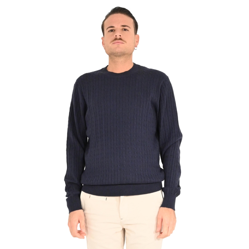 refrigue maglia uomo navy CREWNECK CABLE