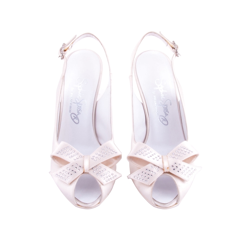 Sophie Sposa Donna Sposa Bianco Panna Made In Italy In Saldo