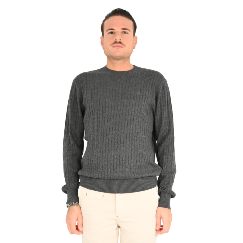 refrigue maglia uomo asfalto CREWNECK CABLE